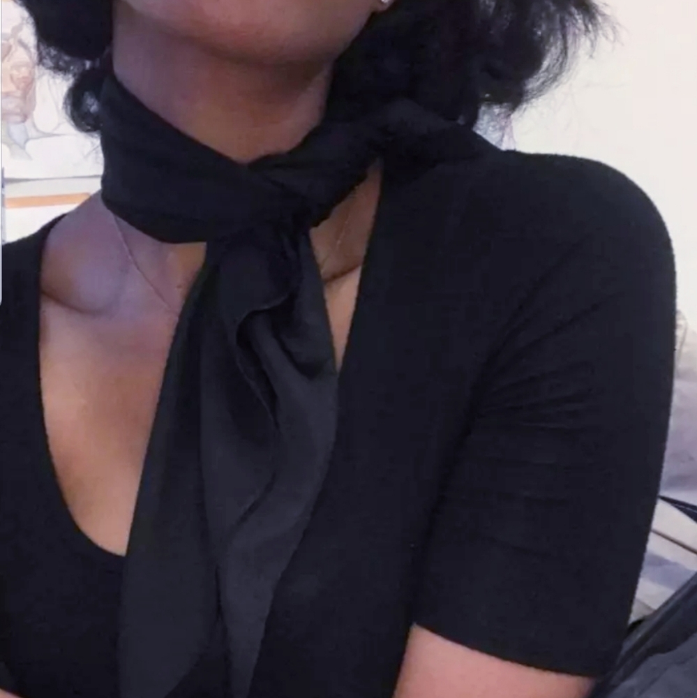 Large Silky Scarf Head Neck Hair Bag 28x28 - Picture 2 of 5